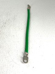 Insulted Bonding Jumper x 16″ Long, 1/0AWG, 3/8″ Lug Hole, 600A