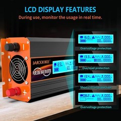 1100 Watt Pure Sine Wave Power Inverter 12V DC to 110V/120V AC Car Truck RV LCD