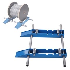 Cable Drum Reel Dispenser Adjustable Cable Roller Stand Load 3307 LBS Capacity