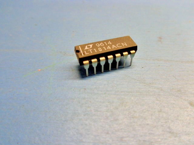 (1) LINEAR TECHNOLOGY LT1014ACN 4-CIRCUIT OP AMP 14 PIN DIP GENERAL PURPOSE