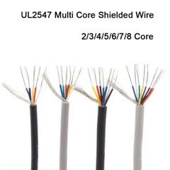 UL2547 Multi Core Cable 2/3/4/5/6/7/8 Cores Shielded Wire Black/Grey 18AWG~28AWG