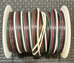 Approximately 12 FT 4 Conductor 24 AWG Type CL2X Wire | Multicolor HTF