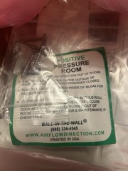 Ball in the wall pressure monitor. 8″ tube. Positive Pressure.