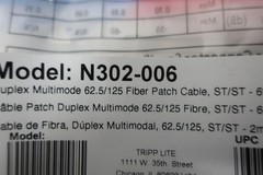 Box Of 10 Tripp Lite N302-006 62.5/125 St/st Fiber Patch Cable 6ft