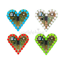 DIY Heart Shape Breathing Lamp Kit Love Shape Electronic Kit DC 4V-6V LED Module