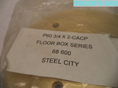 Steel City P-60-3/4 X 2-CACP Carpet Plate Flush Service Floor Box 68 600