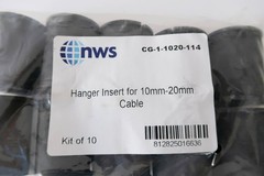 LOT OF 200 NWS CG-1-1020-114 Hanger Insert 10mm-20mm Barrel Cushion 20 Packs