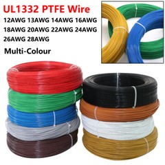 PTFE Cable Wire 12 14 16 18 20 22 24 26 28AWG Flexible Tinned Copper Wire UL1332
