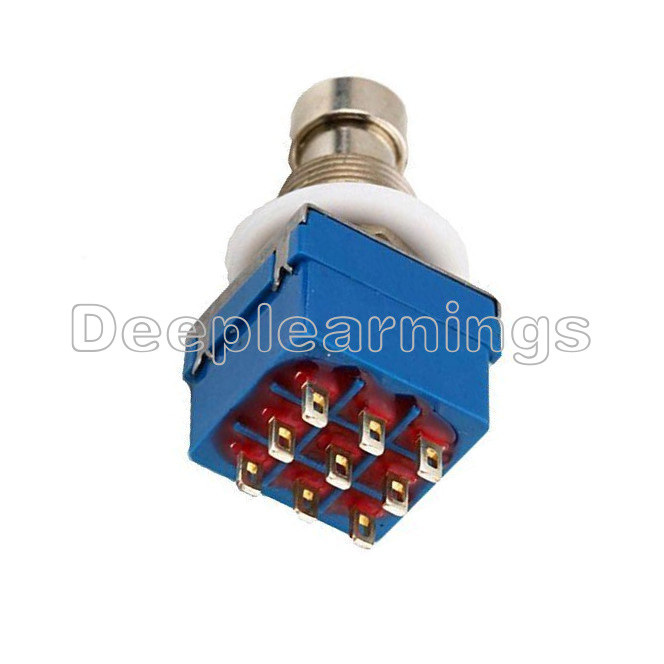 1/2/5/10PCS 9pin Guitar Effects Pedal Box Stomp Bypass 3PDT Foot Metal Switch