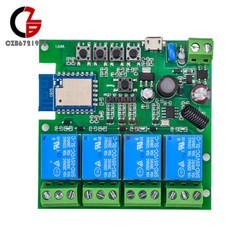 4 Channel 433MHz Wifi Smart Switch Module APP ControlAC85V-250V/Micro USB 5V