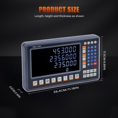 TOAUTO 2/3 Axis 8” Digital Readout LED Dro Glass Linear Scale for Milling Lathe