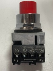 SIEMENS 52PM8B2A PUSHBUTTON RED EXTENDED 1NC/NO CHROME FINISH HEAVY DUTY NNB