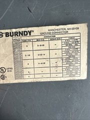 Burndy GAR2429 Fence Post Grounding Connector 5 IPS Tube 2/0 Sol Gar 2429