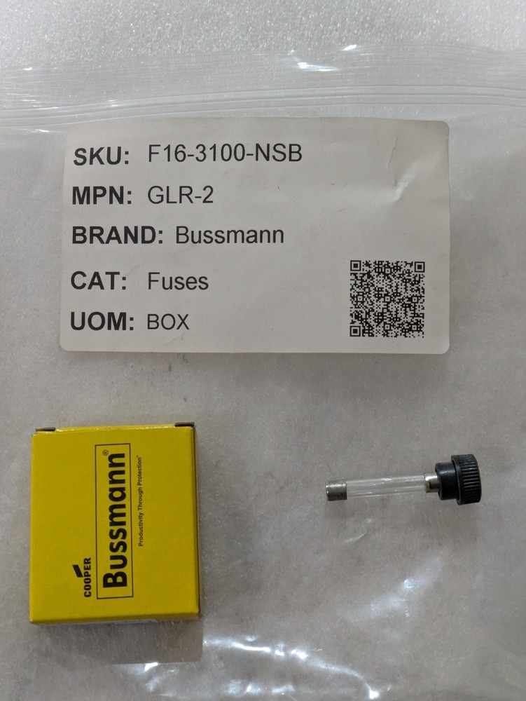 BUSSMANN GLR-2 FUSES 10KA 300VAC (LOT OF 5)