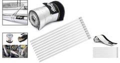 Durable Heat Shield Sleeve 3/4″ I.D. x 3FT with 10 Stainless Steel Zip Ties Set