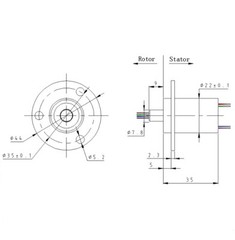 3x15A High Power Slip Ring Large Current Collector Conductive Rotation Joint