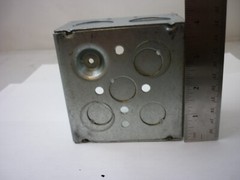 Electrical Box, Square, 4″ x 4″ x 2-1/8″, 30.3 cu. in (SETS OF 10)