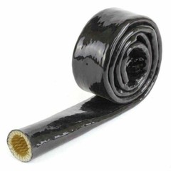 4-130mm Silicone Fibreglass Fire Sleeving Protective Heat Shield Wrap Red/Black