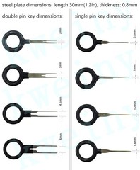 Electrical Wiring Connector Release Pin Tool (11 Pieces No Duplicate)