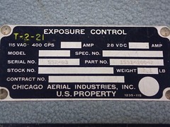 Chicago Aerial Industries Exposure Control 1551-100-2 Used W/ Warranty See Pics