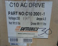 Saftronics C10 2001-1, AC Motor Drive VFD 230V 4.8A – NEW Surplus!