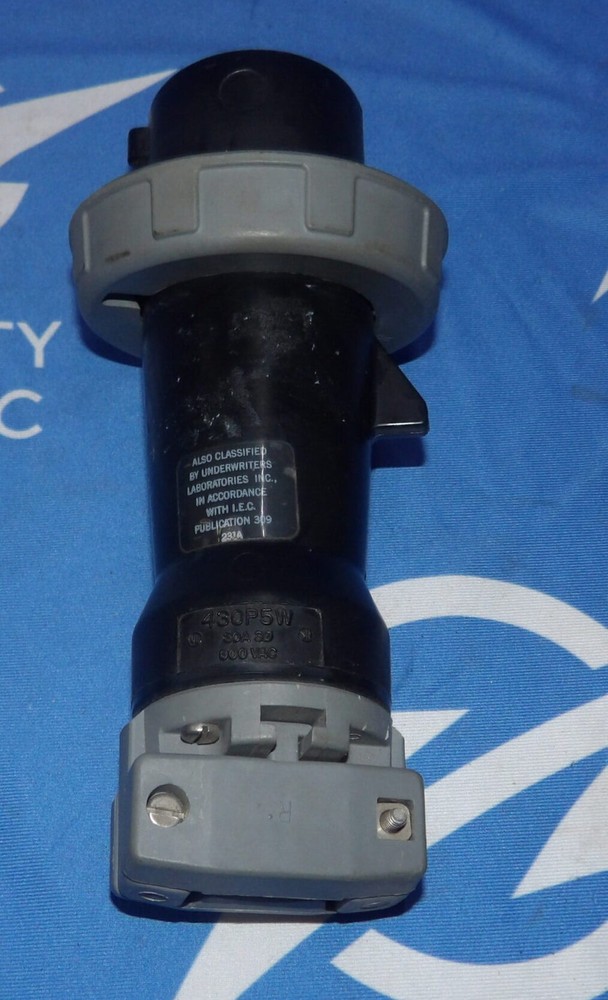 Hubbell 430P5W 30A Pin/Sleeve Plug + 1 Year Warranty
