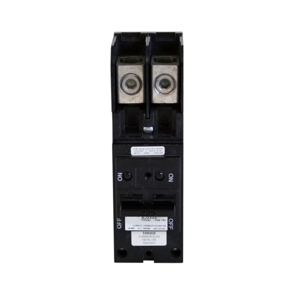 NIB – Eaton – BJ2225 – Eaton 1-Inch Plug-On Main Breaker, 225A, Two-Pole