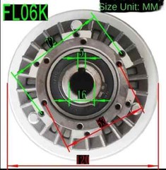 NEW Magnetic Powder Clutch FL06k FL15K FL25 50 100K Tension Motor Magnetic Brake