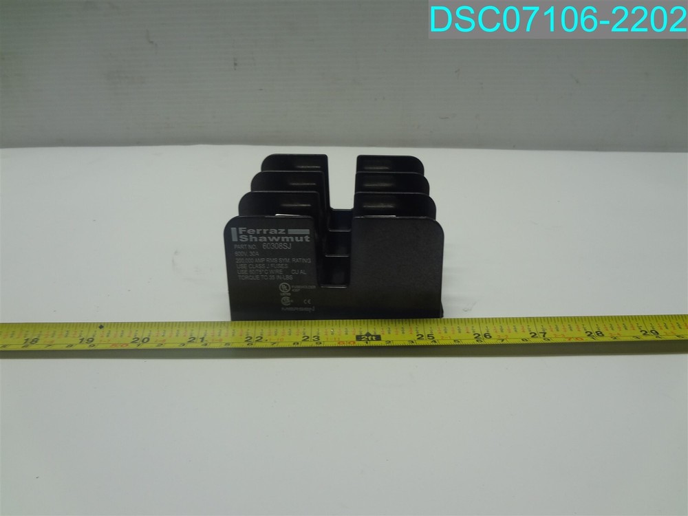 Mersen/Ferraz Shawmut 60308Sj Fuse Block,Industrial,30A,3 Pole