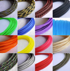 PET Braided Sleeving / Expandable Wire Cable Sheathing Loom Tubing 3mm to 100mm