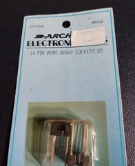 Archer Electronics 276-1993 14 Pin WIRE WRAP SOCKETS (2) New Old Stock USA