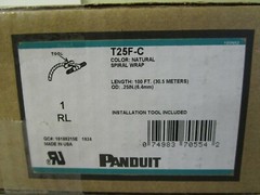Panduit Spiral Wrap T25F-C 100 Feet OD .25 1/4″ – Natural Color