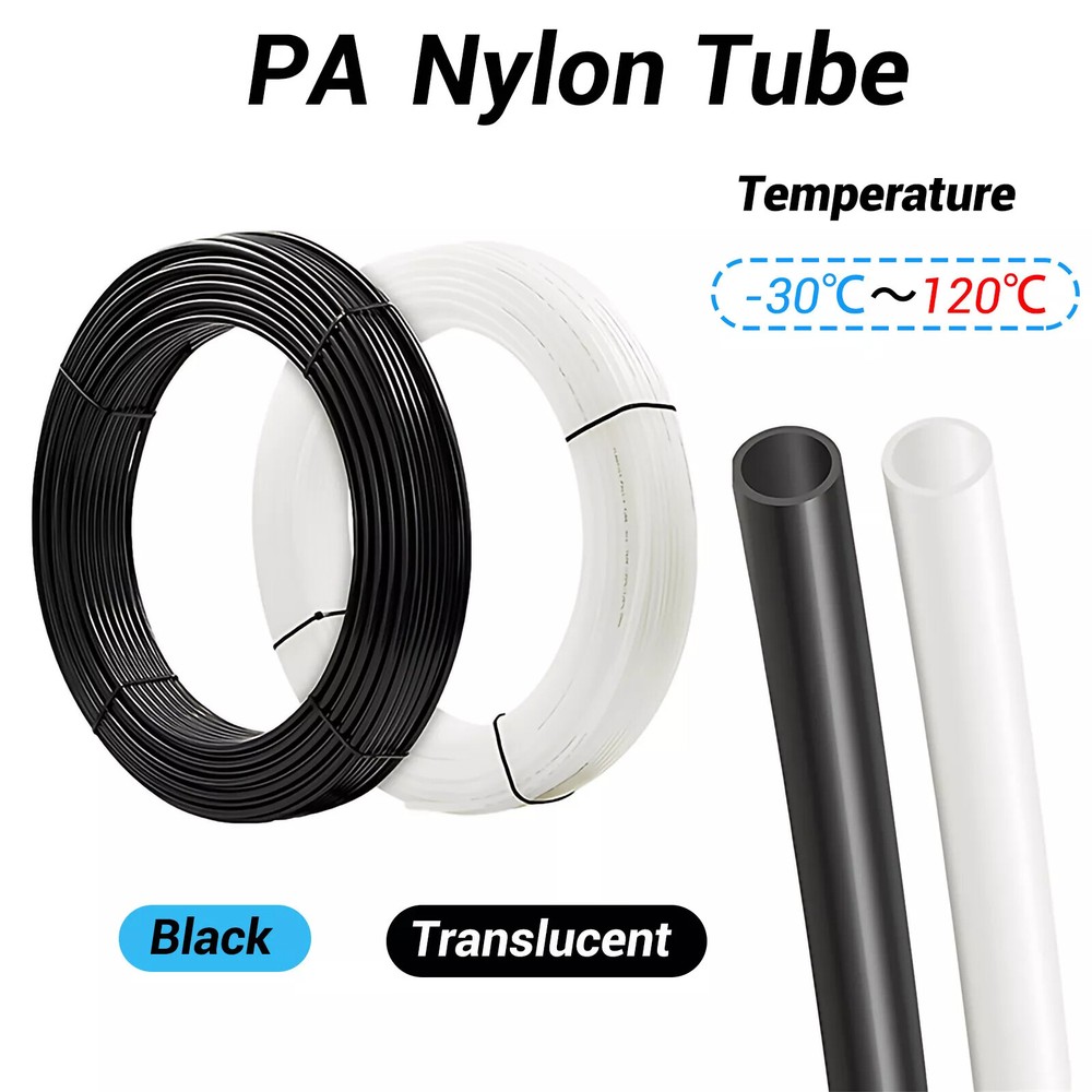 PA Nylon High Pressure Tube Hard Tube Water Air Oil Tubing OD4~12mm/ ID2.5~10mm