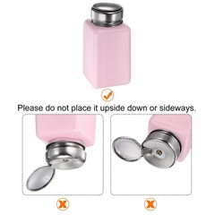 3pcs Solvent Alcohol Dispensers 200ml Push Down Liquid Dispenser Pump, Pink