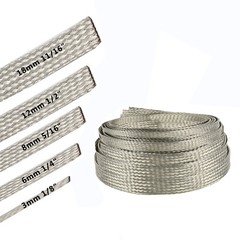 EMI RFI ESD Shielding Wire Sheathing Cable Sleeve Metal Mesh 19’&50′ Length Lot