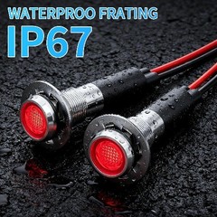 8MM 5/16 Inch LED Indicator Indicator Light Light 12V 24V Metal Aluminum Black