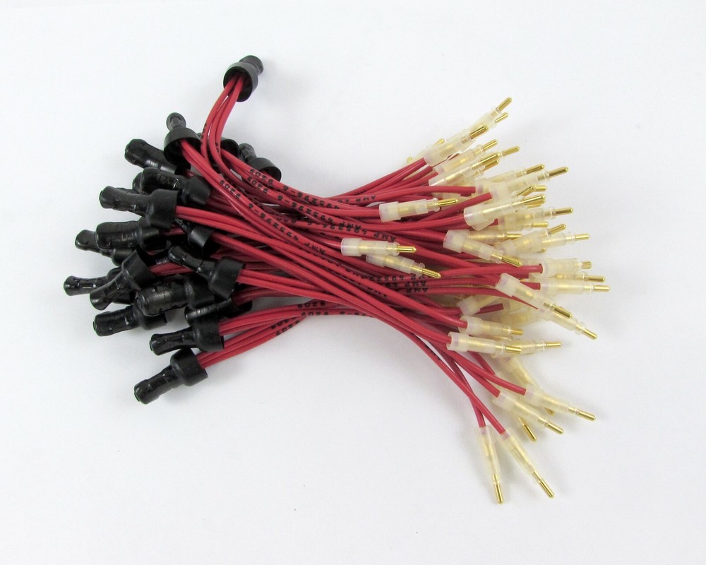 Pkg of (20) Amp/ Tyco 495296-6 Patchcord Squid 3 Wire Assy, Gold Conductors