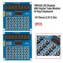 2X TM1638 LED Display 8Bit Digital Tube Module 16 Keys Keyboard for Arduino DIY