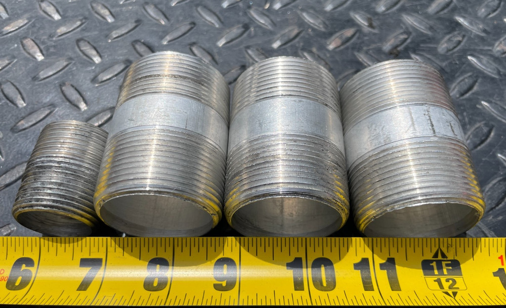 Aluminum – Nipple, (3x) 1-1/2″ x 3″ & (1x) 1″ Close, Aluminum Conduit Nipple