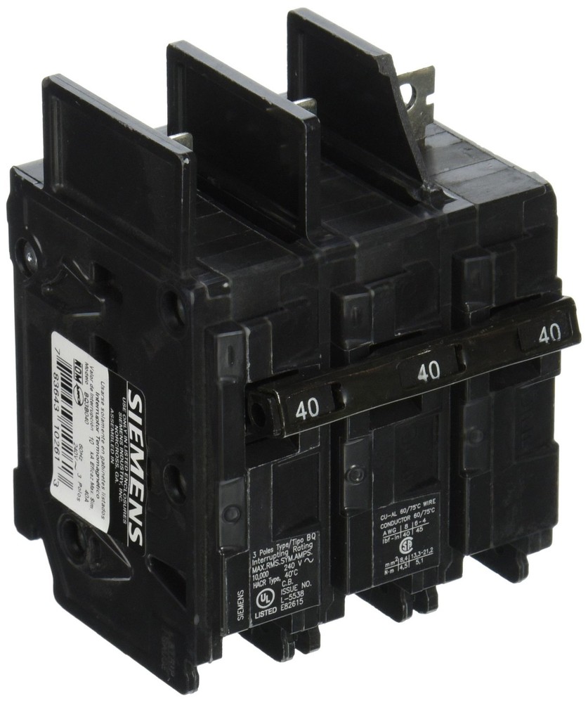 NIB – Siemens – BQ3B040 – Low Voltage Molded Case Circuit Breaker, 3-Pole, Type
