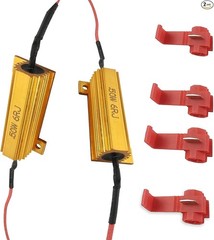50W 6 Ohm Load Resistor Pair in Aluminum Case, Fix LED Bulb Hyper Flash Turn Sig