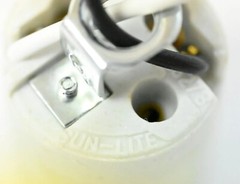 White Ceramic Porcelain Bulb Light Lamp Socket 250V 660W E136278 Sun-Lite