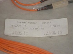 New! FD6ASCC Optical Fiber Optic Cable SCC/SCC 62.5 Duplex 20′ Free Shipping!