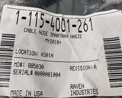Raven Industries 1-115-4001-261 Smartrax Cable Node Hagie MY2018+