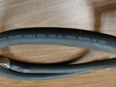 60″ (59.5″ actual) 500 MCM Welding / Welder Cable rated for 695Amps, w/terminals