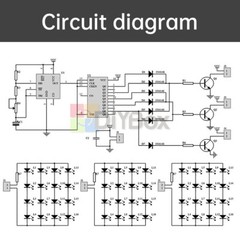 DIY CD4017+NE555 Water Flow Light LED Electronic Kit Soldering Learning Project