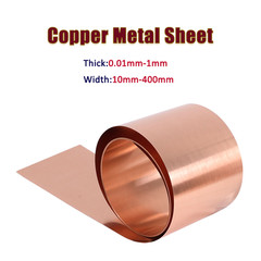 T2 Pure Copper 99.9% Metal Sheet Foil Plate Thick:0.01mm-1mm Width:15mm-400mm