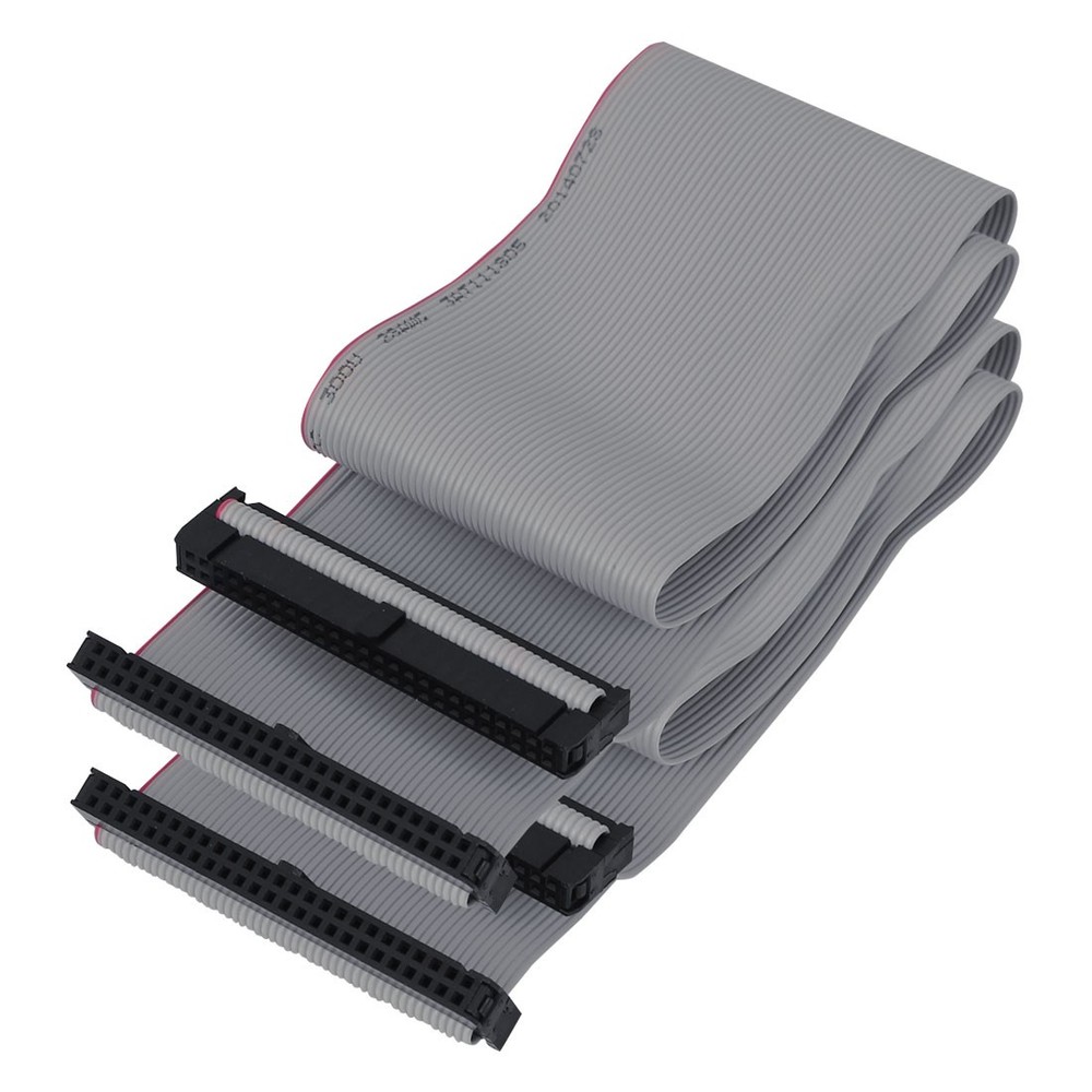 2Pack 2.54mm 50-Pin Female to Female IDE Extension Flat Ribbon Cable 50cm