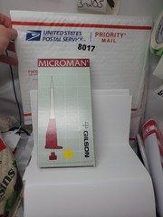 Gilson Microman M25 Positive Displacement Pipette 3-25µL w/ Capillary Pistons