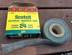 Vintage 3M Scotch Brand 24 Electrical Shielding Tape Tinned 1″ X 15′